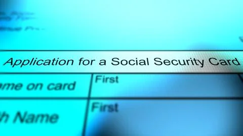 Application for Generic Social Security Web Form 10 Stock Photos