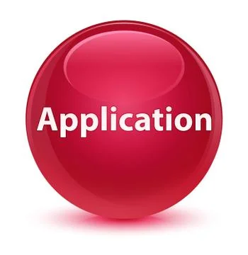 Application glassy pink round button イラスト素材