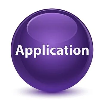 Application glassy purple round button イラスト素材
