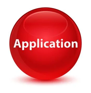 Application glassy red round button イラスト素材