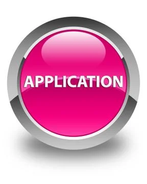 Application glossy pink round button イラスト素材