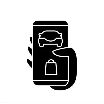 Application glyph icon Illustrazione stock
