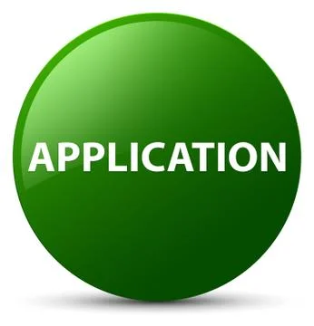 Application green round button Stock Illustration