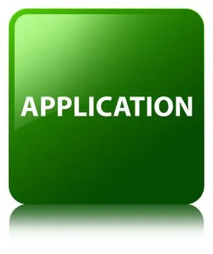 Application green square button Stockillustratie