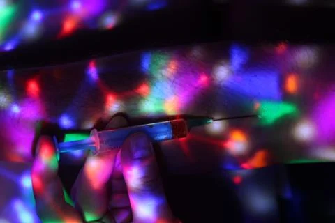 Application heroin on disco Stock Photos