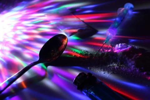 Application heroin on disco Stock Photos