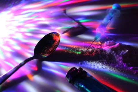 Application heroin on disco Stock Photos