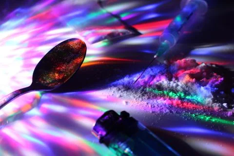 Application heroin on disco Stock Photos