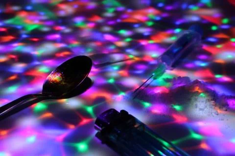 Application heroin on disco Stock Photos