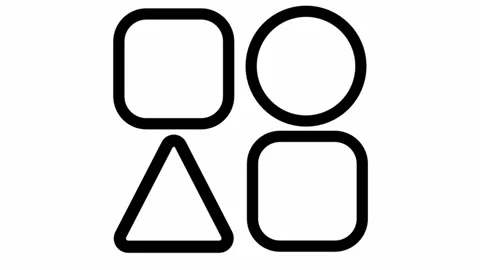 Application icon animation - Essential basic icon motion design Stock Footage 293464035