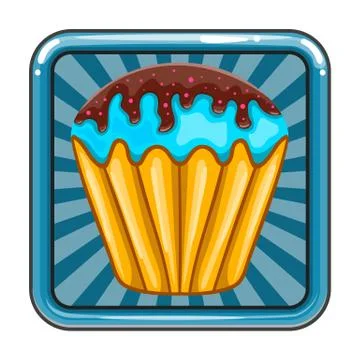 The application icon with cacke Stock Illustration
