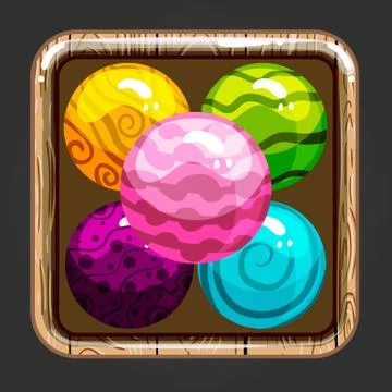 The application icon with colofull buttons Stock Illustration