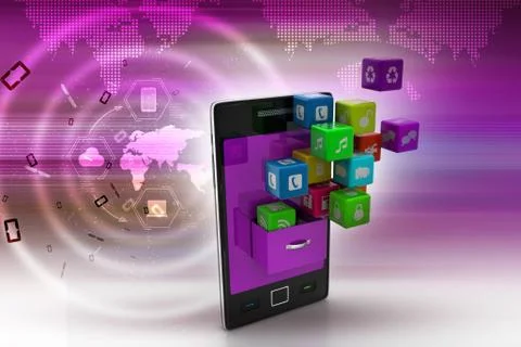 Application icon concept Stock Illustration