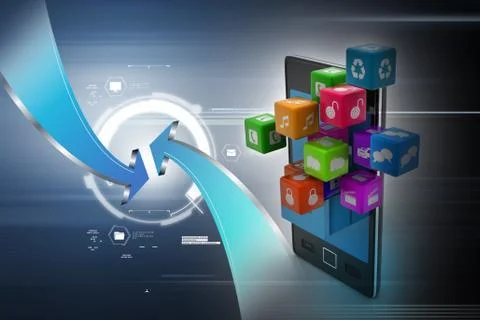 Application icon concept Stock Illustration