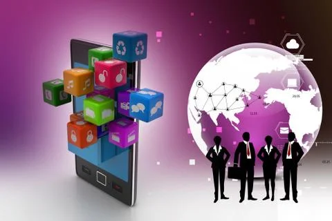 Application icon concept Stock Illustration