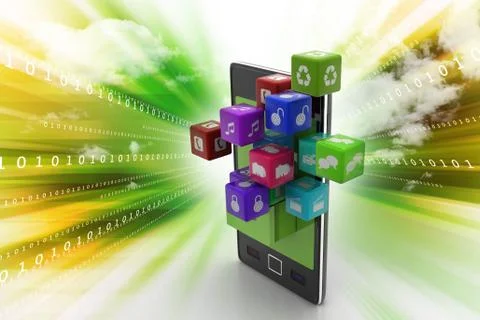 Application icon concept Stock Illustration