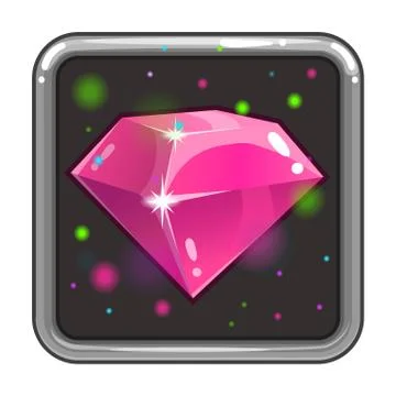 The application icon with gem Stock Illustration
