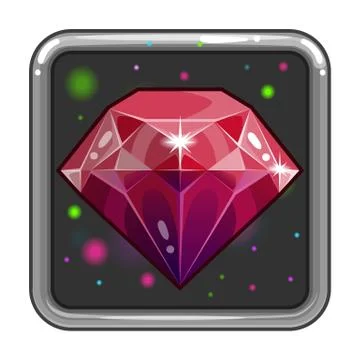 The application icon with gem Stock Illustration