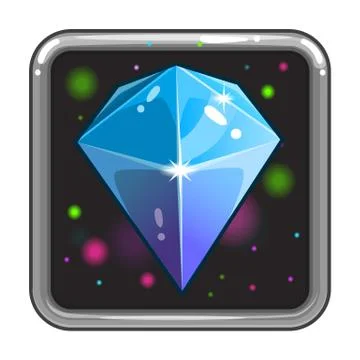 The application icon with gem Stock Illustration