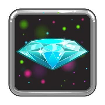 The application icon with gem Stock Illustration