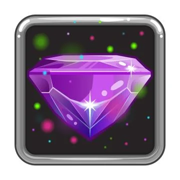 The application icon with gem Illustrazione stock
