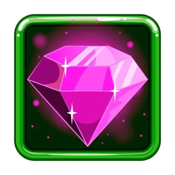 The application icon with gems  Stock Illustration