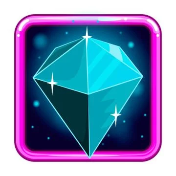 The application icon with gems  Stock Illustration