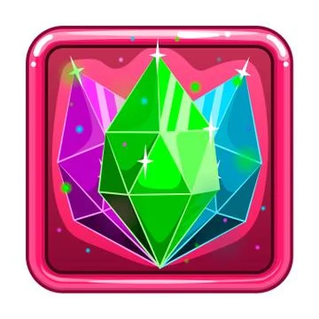 The application icon with gems Stock Illustration