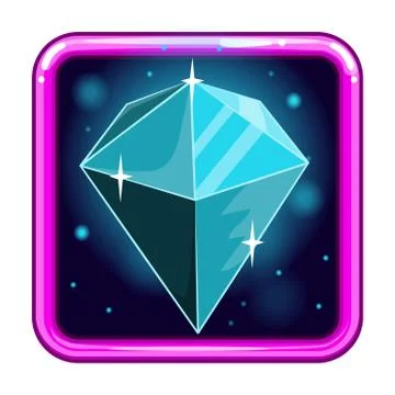 The application icon with gems  Stock Illustration
