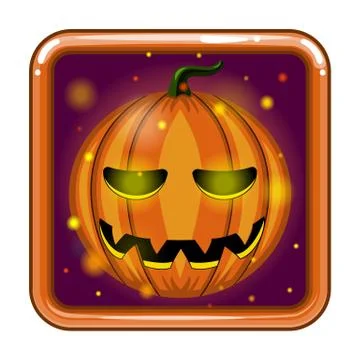 The application icon with Halloween pumpkin Stock Illustration