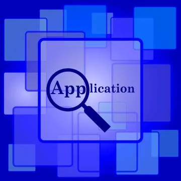 Application icon. Internet button on abstract background.. Stock Illustration