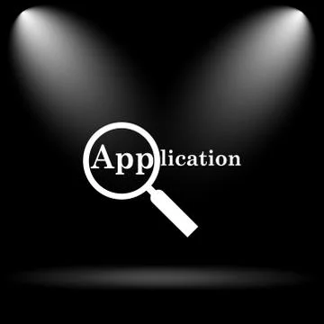 Application icon. Internet button on black background.. イラスト素材