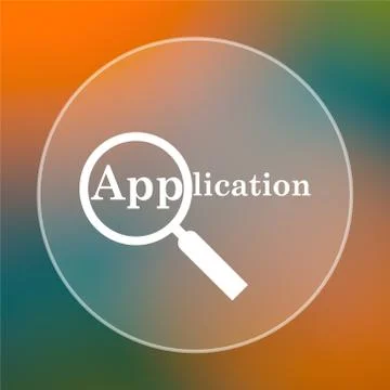 Application icon. Internet button on colored  background.. 스톡 일러스트