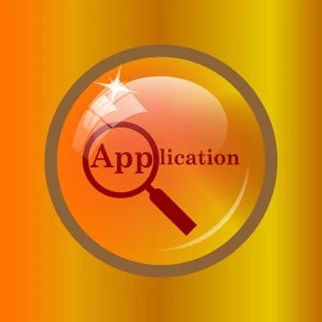 Application icon. Internet button on colored background. . Illustrazione stock