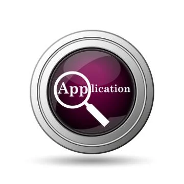 Application icon. internet button on white background.. Stock Illustration
