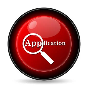 Application icon. internet button on white background.. Stock Illustration
