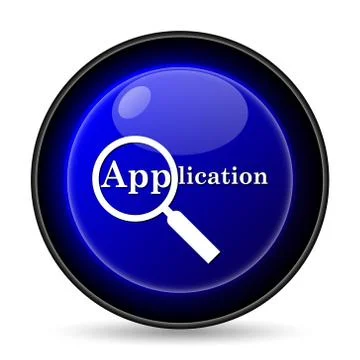 Application icon. internet button on white background.. Stock Illustration