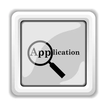 Application icon. internet button on white background.. Stock Illustration