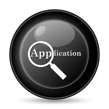 Application icon. internet button on white background.. Stock Illustration