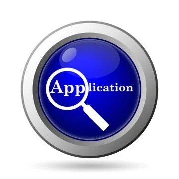 Application icon. Internet button on white background.. Illustrazione stock