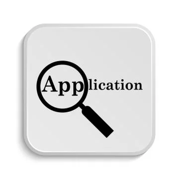 Application icon. Internet button on white  background.. Stock Illustration