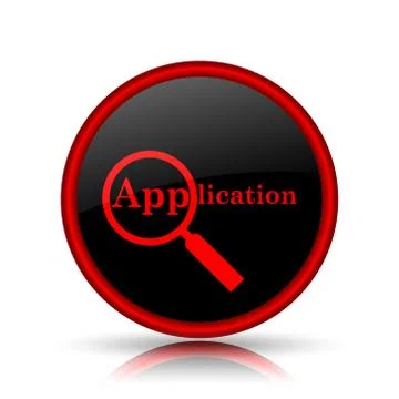 Application icon. Internet button on white background.. Stock Illustration