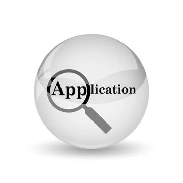 Application icon. Internet button on white background. Stock Illustration