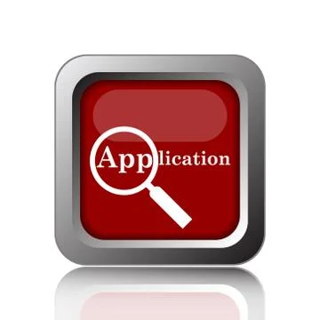 Application icon. Internet button on white background. Stock Illustration