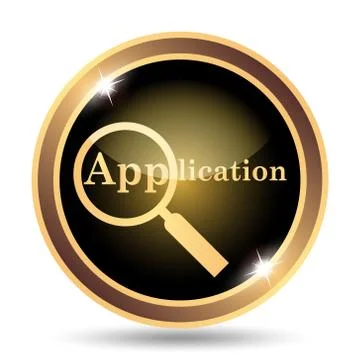 Application icon. Internet button on white background.. 스톡 일러스트