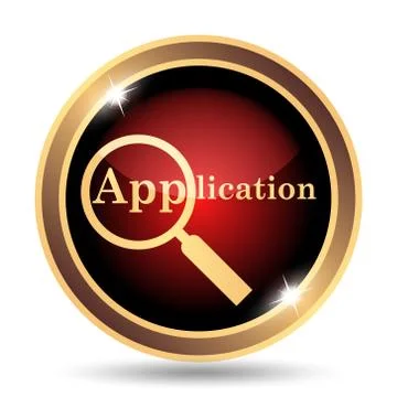 Application icon. Internet button on white background.. Stock Illustration