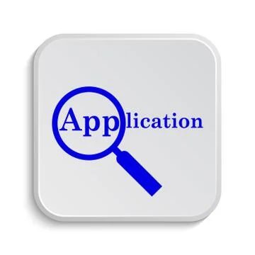 Application icon. Internet button on white background.. Illustrazione stock