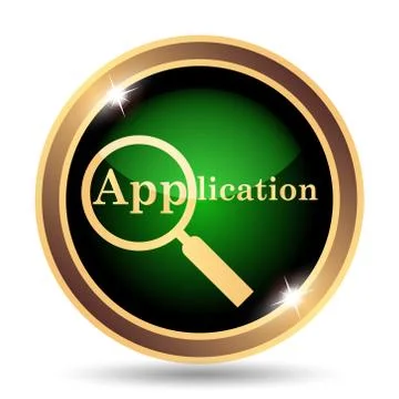 Application icon. Internet button on white background.. Stock Illustration