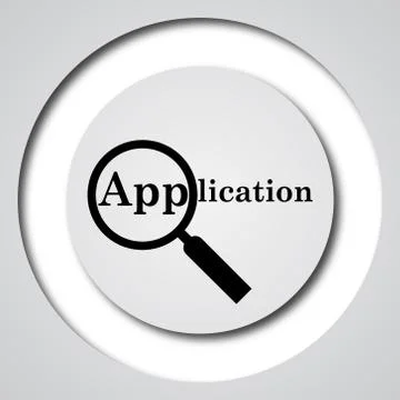 Application icon. Internet button on white background.. Stock Illustration