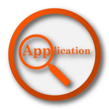 Application icon. Internet button on white background.. Illustrazione stock